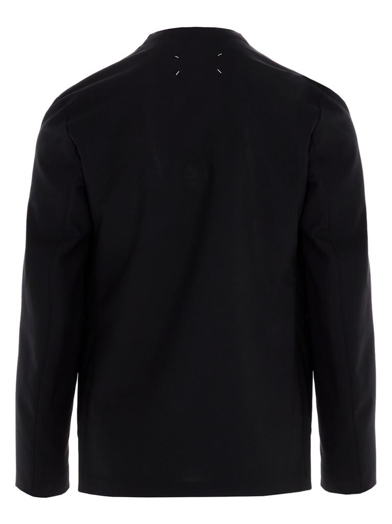 Maison Margiela Single-Breasted V-Neck Blazer – On Sale Now