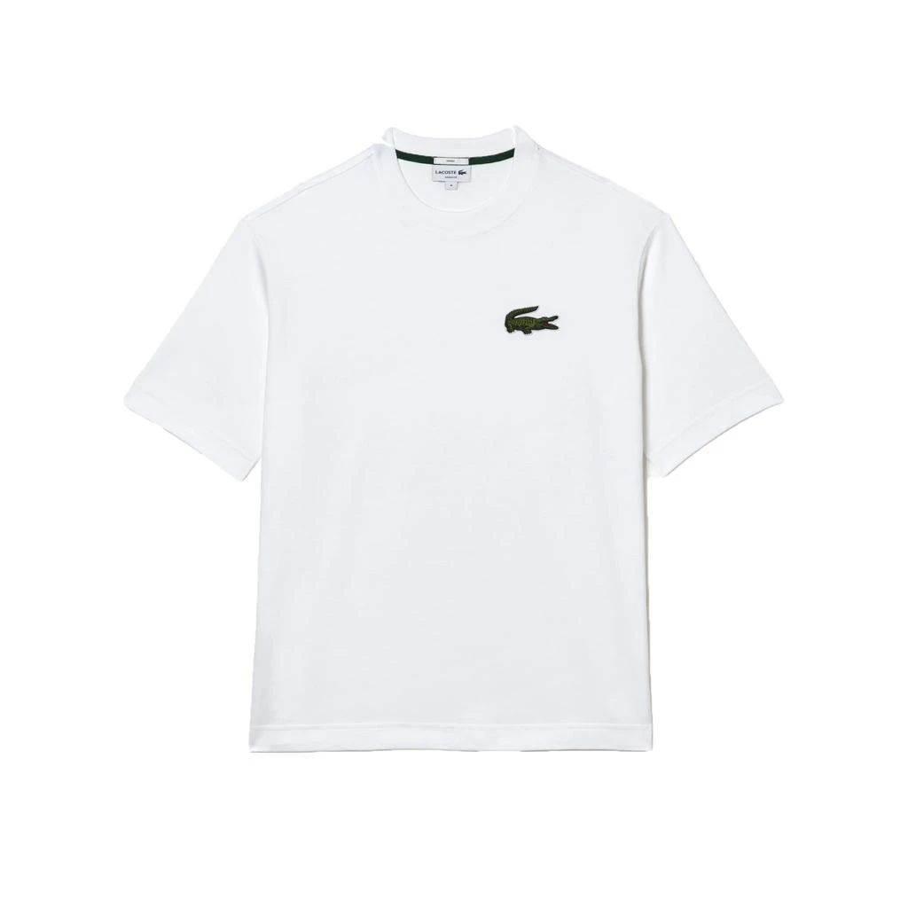 商品Lacoste|Lacoste T-shirt White Cotton Oversized T-shirt With Big Crocodile Patch.,价格¥916,第1张图片