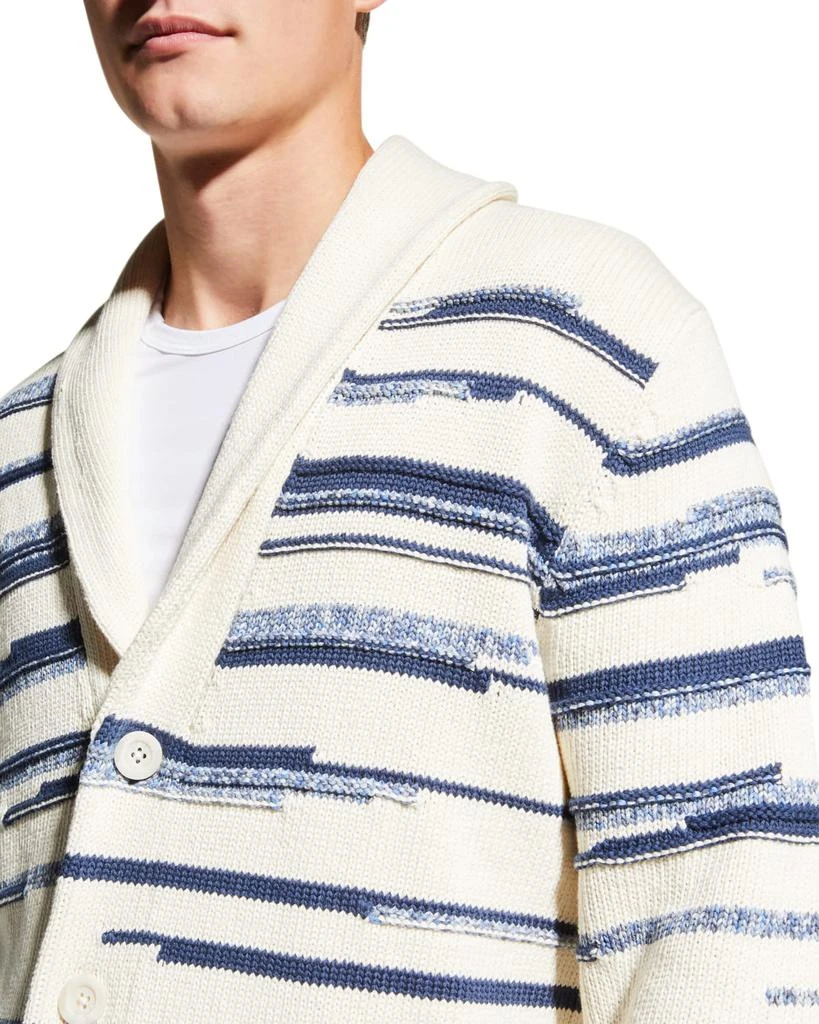 商品Vince|Men's Space Dye Stripe Cardigan,价格¥1671,第5张图片详细描述