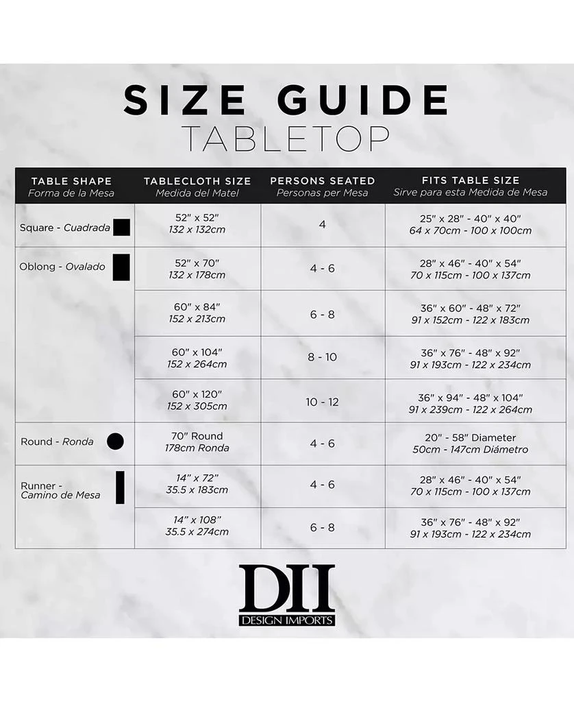 商品Design Imports|60" Round Eco vinyl Table Cloth Set of 3,价格¥210,第2张图片详细描述