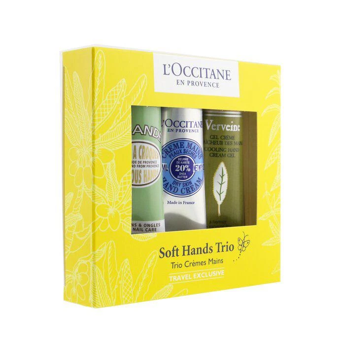 商品L'Occitane|L'Occitane 柔软双手3件套装：甜扁桃紧致护手霜 30ml + 乳木果护手霜 30ml + 马鞭草清新润手霜 30ml 3x30ml/1oz,价格¥247,第2张图片详细描述