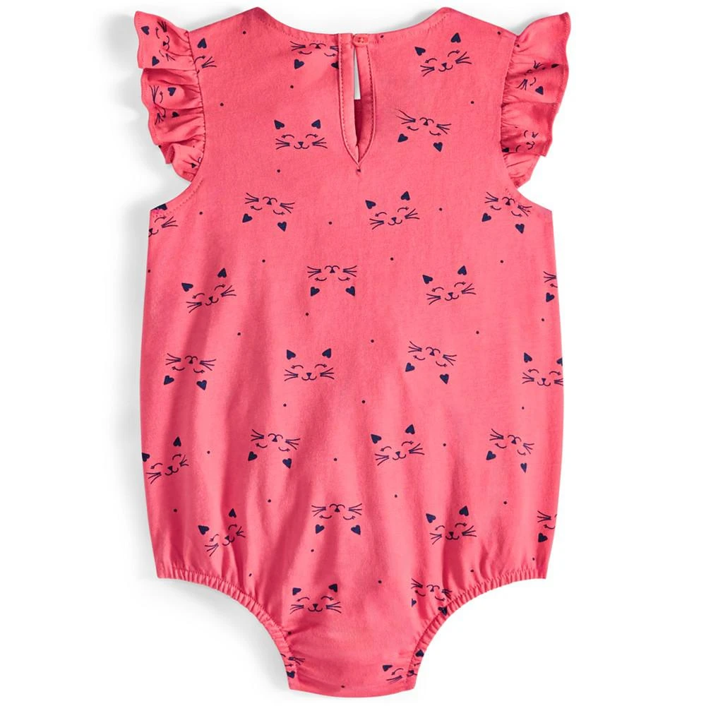 商品First Impressions|Baby Girls Kitten Smile Cotton Sunsuit, Created for Macy's,价格¥56,第2张图片详细描述