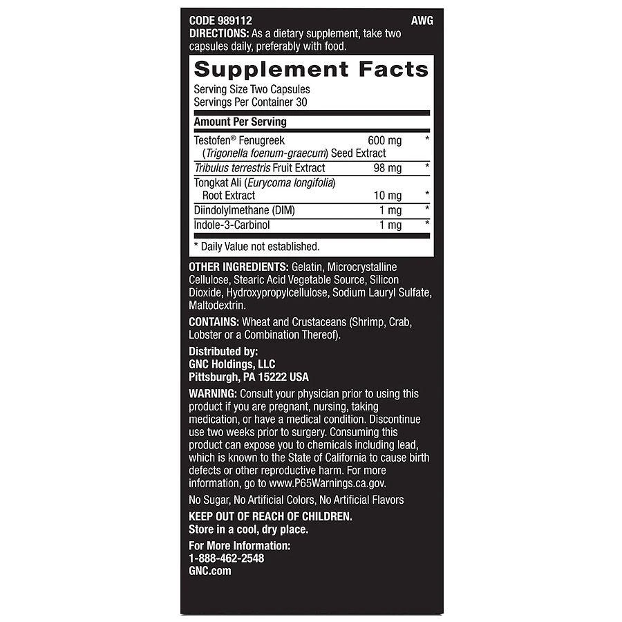 商品GNC Men's|Advanced Testosterone Dietary Supplement,价格¥258,第3张图片详细描述