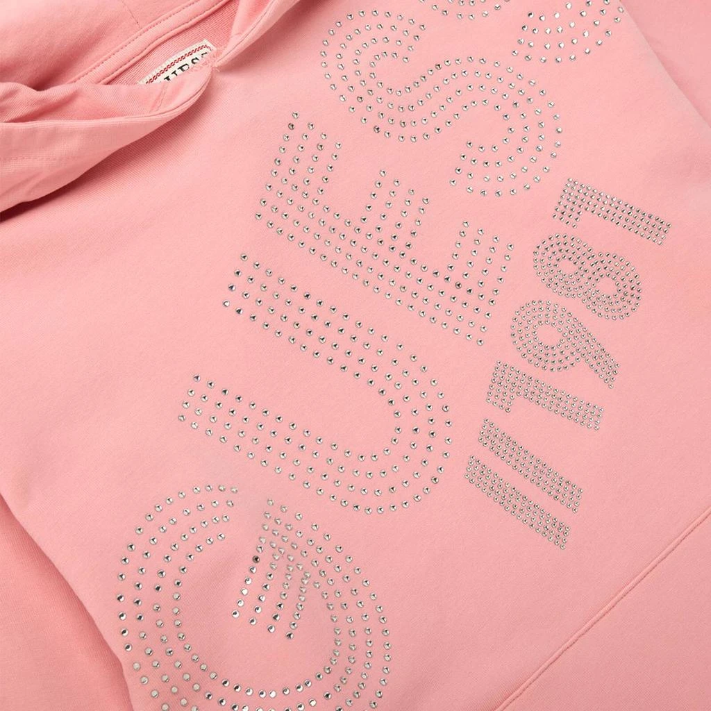 商品GUESS|Guess Girls' Hooded Logo Active Top - Pop Gum Pink,价格¥104,第3张图片详细描述