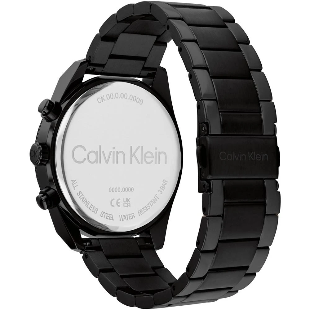 商品Calvin Klein|Men's Multifunction Black Stainless Steel Bracelet Watch 44mm,价格¥1699,第3张图片详细描述