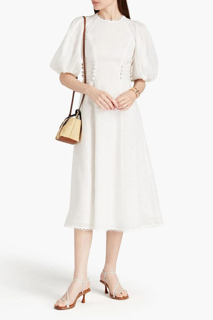 商品Zimmermann|Rosa linen midi dress,价格¥3111,第2张图片详细描述