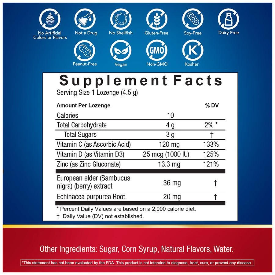 商品Defend-EEZE|Immune Support Dietary Supplement Lozenges,价格¥119,第5张图片详细描述