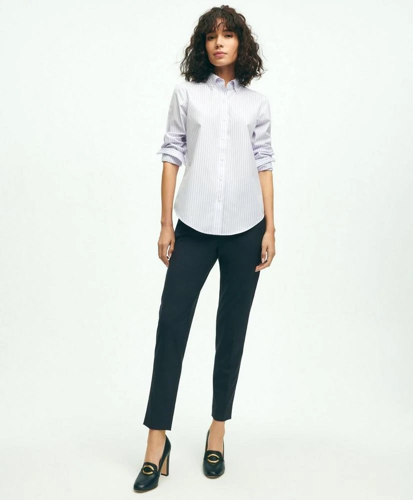 商品Brooks Brothers|Classic Fit Stretch Supima® Cotton Non-Iron Bengal Stripe Dress Shirt,价格¥447,第2张图片详细描述