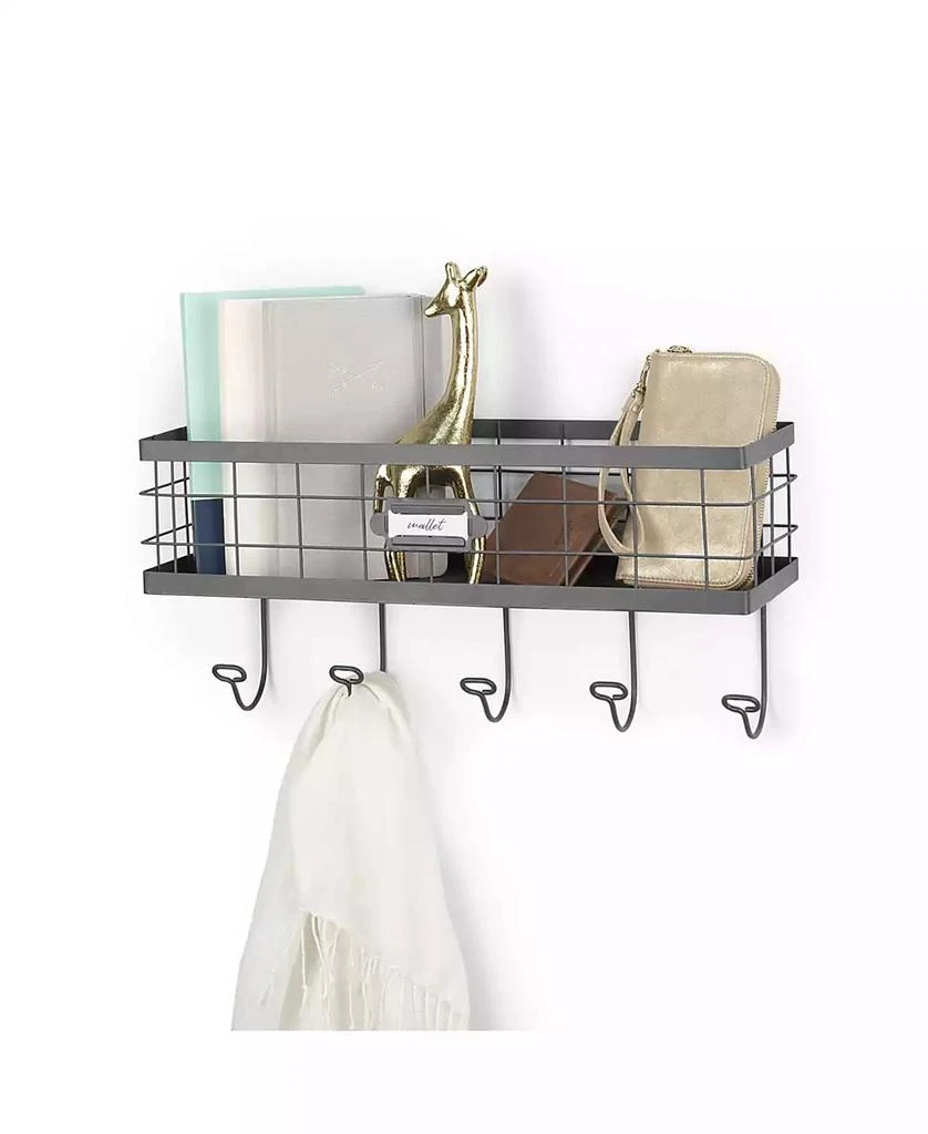 Vintage-like Living Wall Mount Basket Hook Station 商品