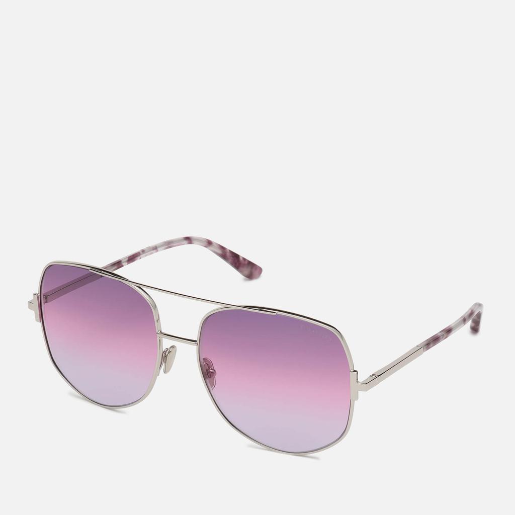 Tom Ford Women's Lennox Pilot Style Sunglasses - Palladium/Violet商品第3张图片规格展示