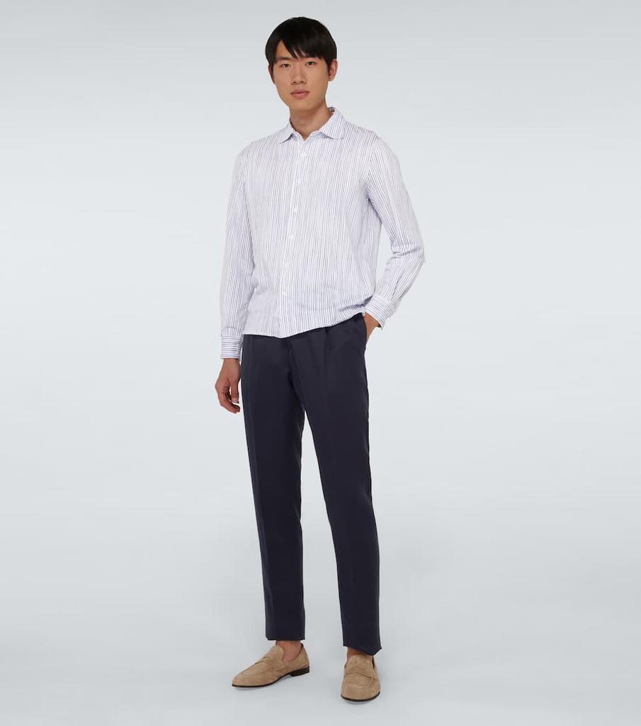商品CARUSO|条纹棉质长袖衬衫,价格¥1706,第4张图片详细描述