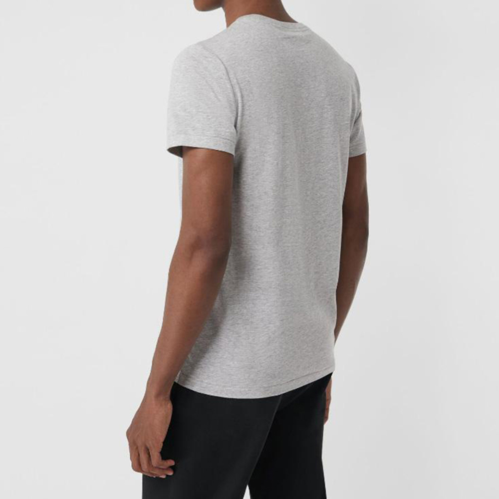 BURBERRY 男士灰色棉质时尚简约圆领短袖T恤 8027741商品第2张图片规格展示