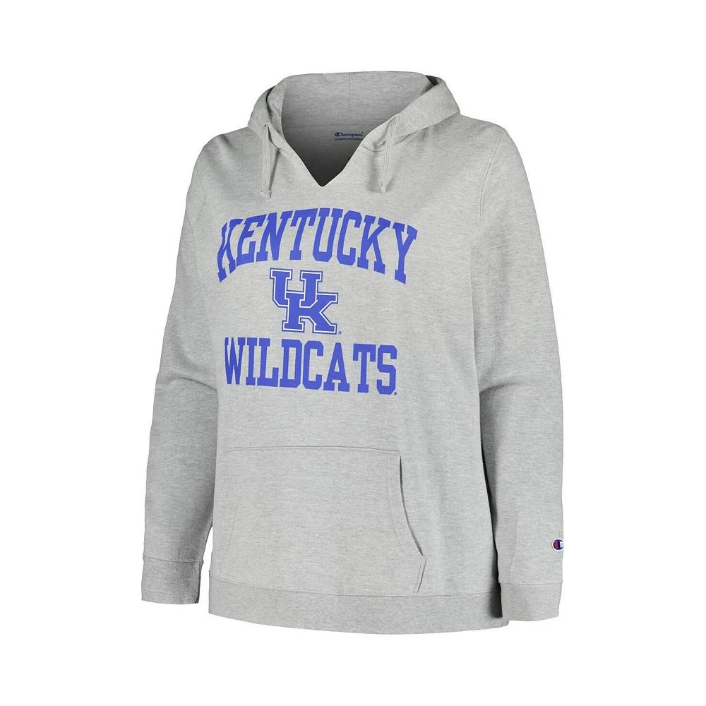 商品CHAMPION|Women's Heather Gray Kentucky Wildcats Plus Size Heart & Soul Notch Neck Pullover Hoodie,价格¥478,第2张图片详细描述
