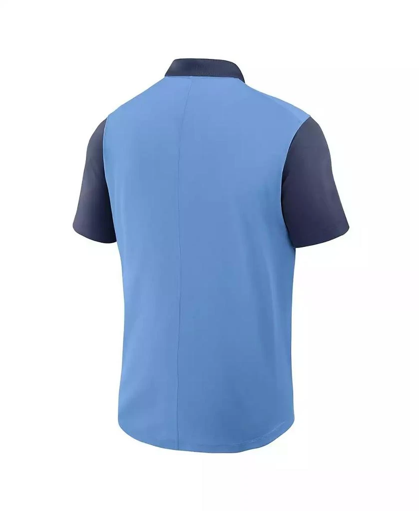 商品NIKE|Men's Light Blue/Navy Minnesota Twins Cooperstown Collection Color-Block Victory Performance Polo Shirt,价格¥483,第3张图片详细描述