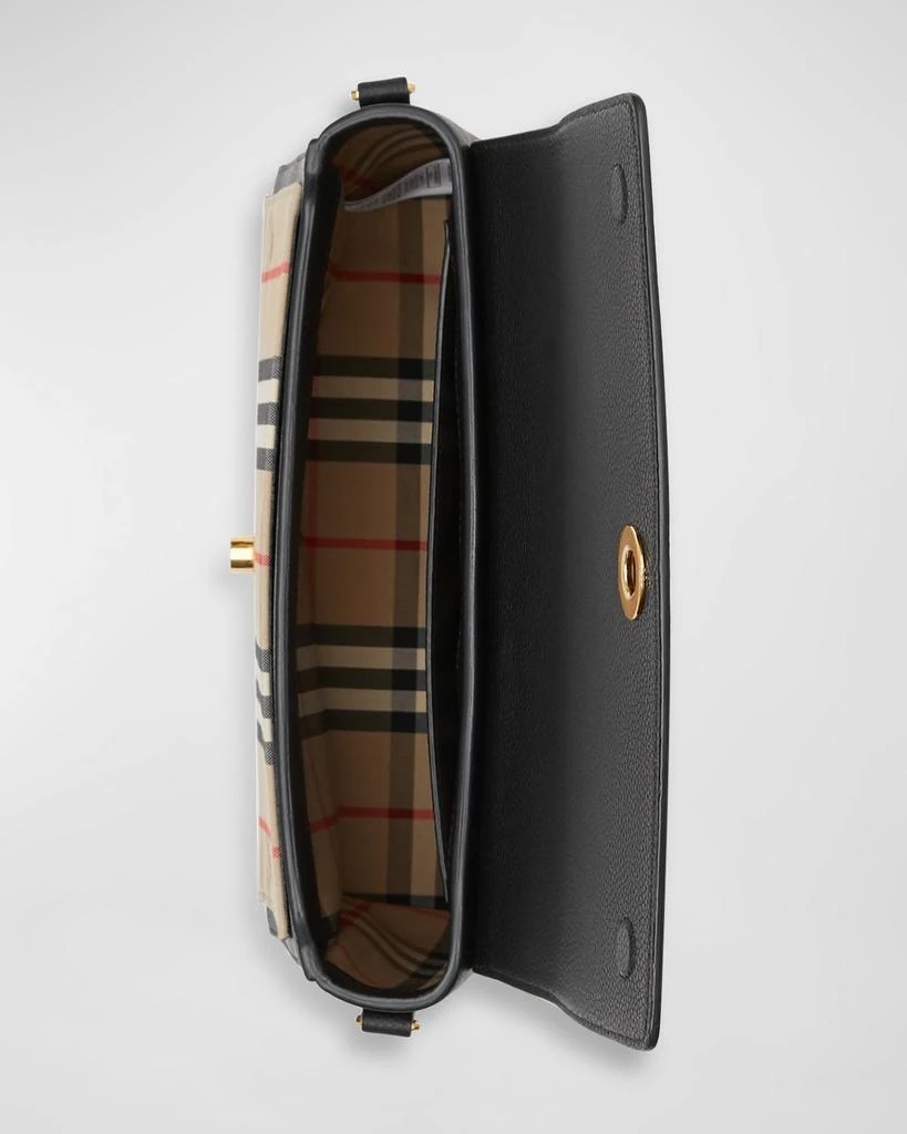 商品Burberry|Note Medium Leather & Vintage Check Crossbody Bag,价格¥11619,第3张图片详细描述