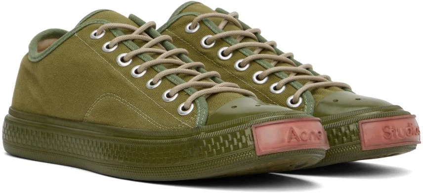 商品Acne Studios|Green Canvas Low Sneakers,价格¥552,第4张图片详细描述