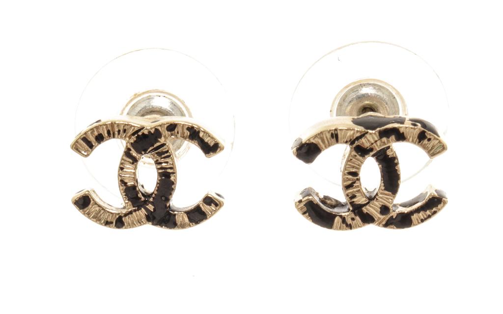 Chanel Gold Classic Cc Crystal Earrings商品第1张图片规格展示