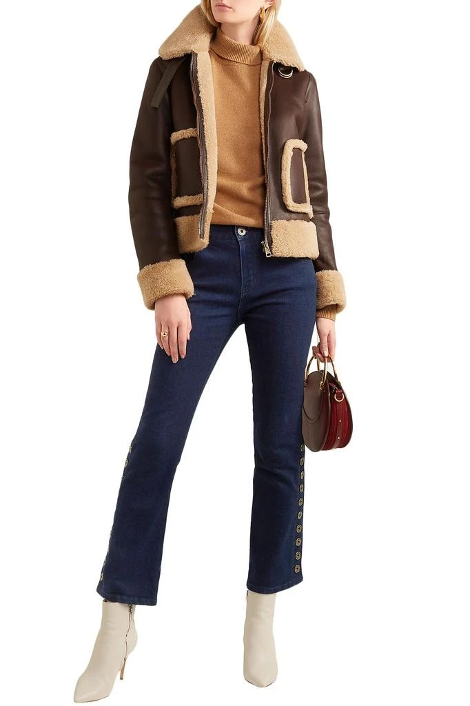 商品Chloé|Button-detailed mid-rise flared jeans,价格¥1547,第2张图片详细描述
