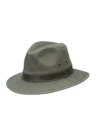 商品SCALA|Twill Safari Hat With Leather Band,价格¥488,第1张图片