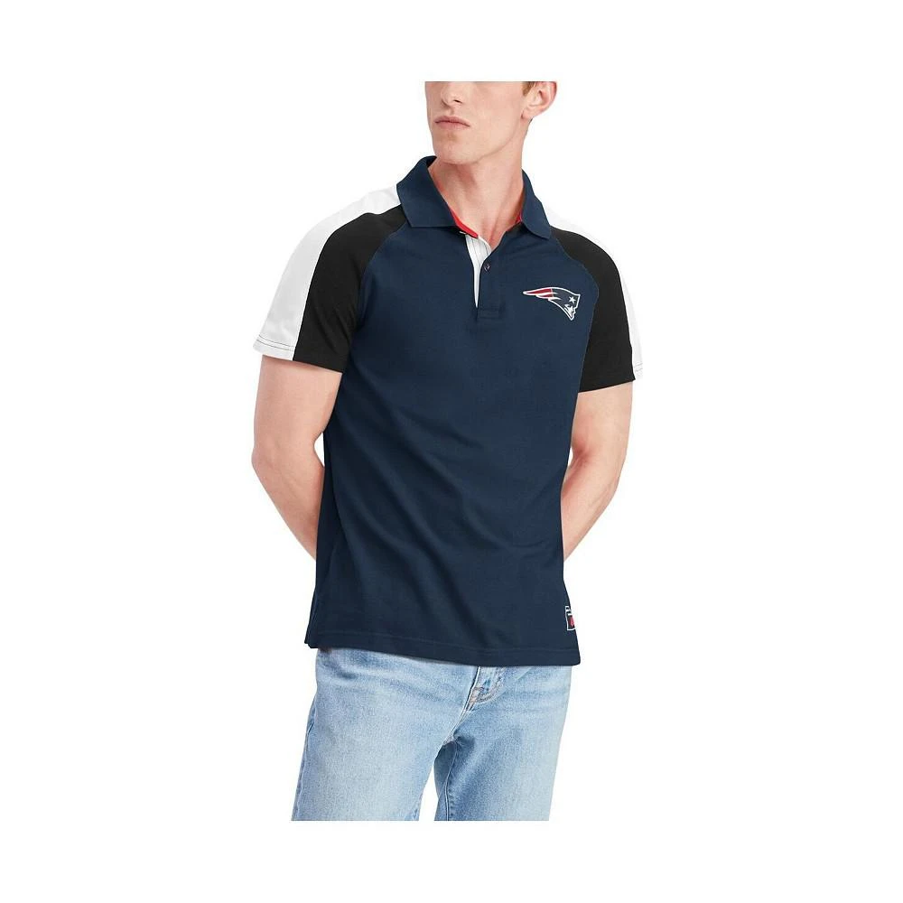商品Tommy Hilfiger|Men's Navy, White New England Patriots Holden Raglan Polo Shirt,价格¥390,第4张图片详细描述