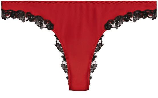 商品La Perla|象牙色镂花真丝巴西式内裤,价格¥2352,第3张图片详细描述