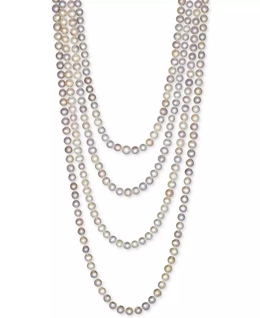 商品Macy's|100" Cultured Freshwater Pearl Endless Strand Necklace (7-8mm),价格¥1495,第1张图片