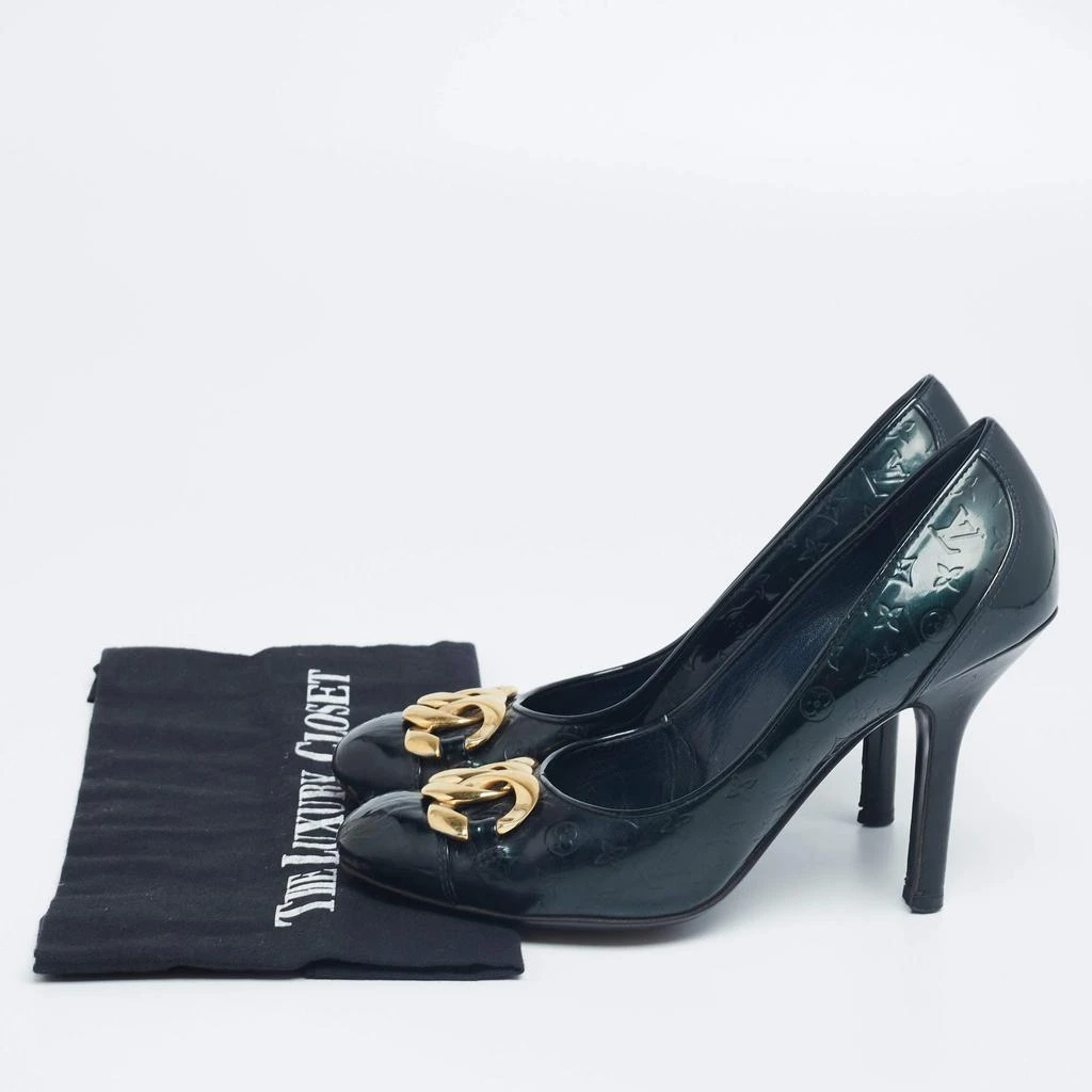 Louis Vuitton Green Patent Monogram-Vernis-Claudia-Pumps  Size 38 商品