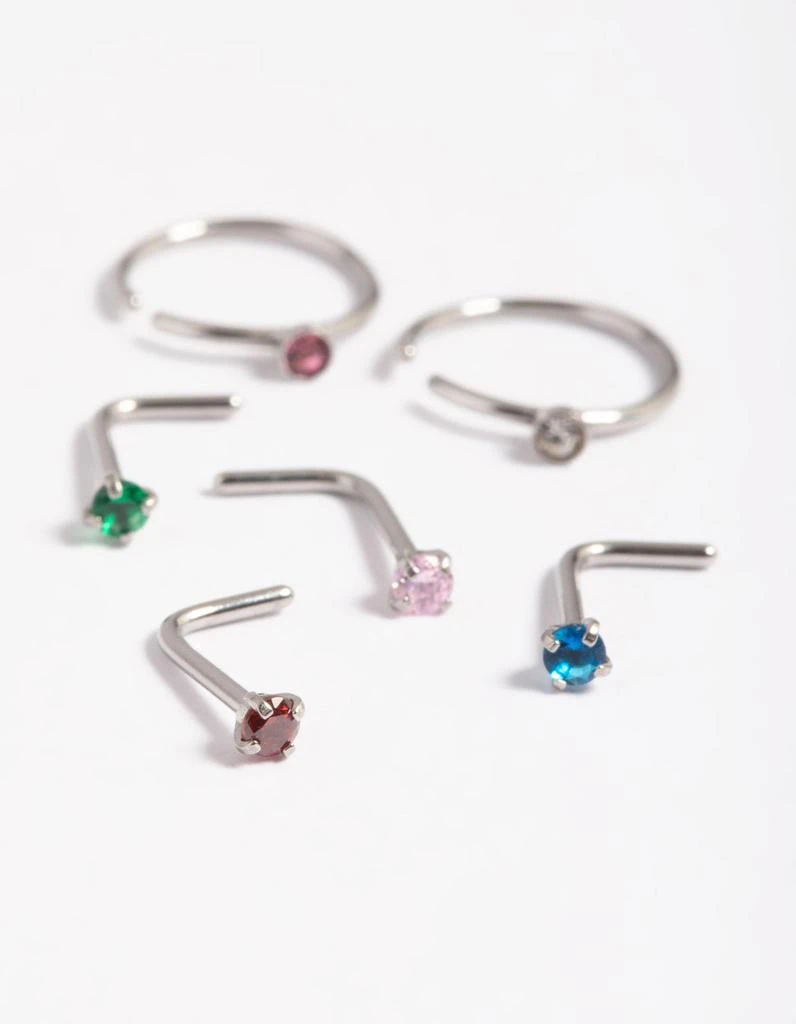 商品Lovisa|Surgical Steel Rainbow Nose Stud Pack,价格¥159,第2张图片详细描述