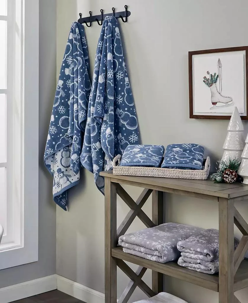 商品SKL Home|Top Hat Snowman Jacquard Cotton Bath Towel, 25" x 50",价格¥167,第4张图片详细描述