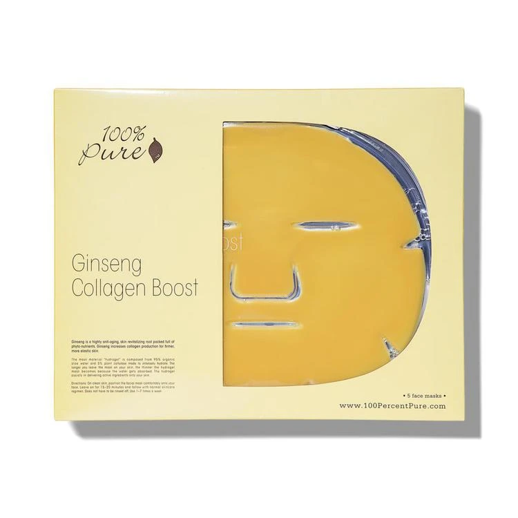 商品100% Pure|Ginseng Collagen Boost Mask 5 Pack,价格¥565,第1张图片