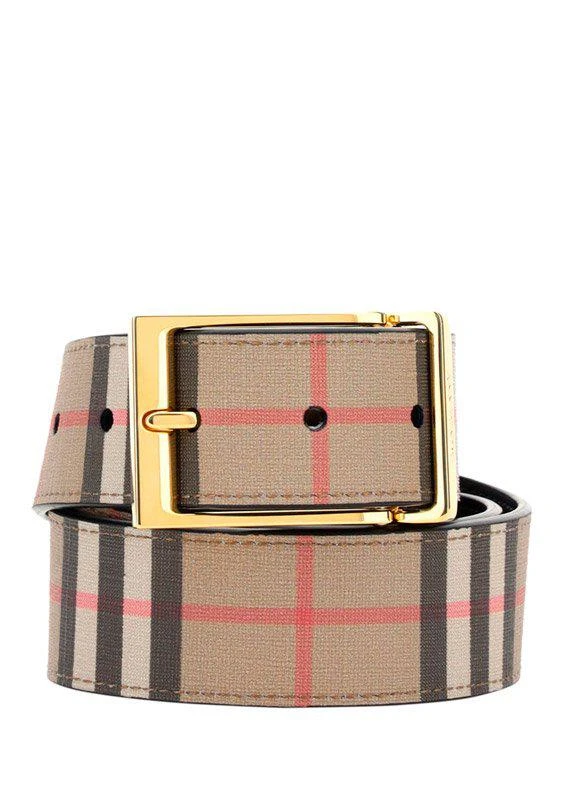 商品Burberry|Burberry Checked Pattern Buckle Belt,价格¥2756,第1张图片