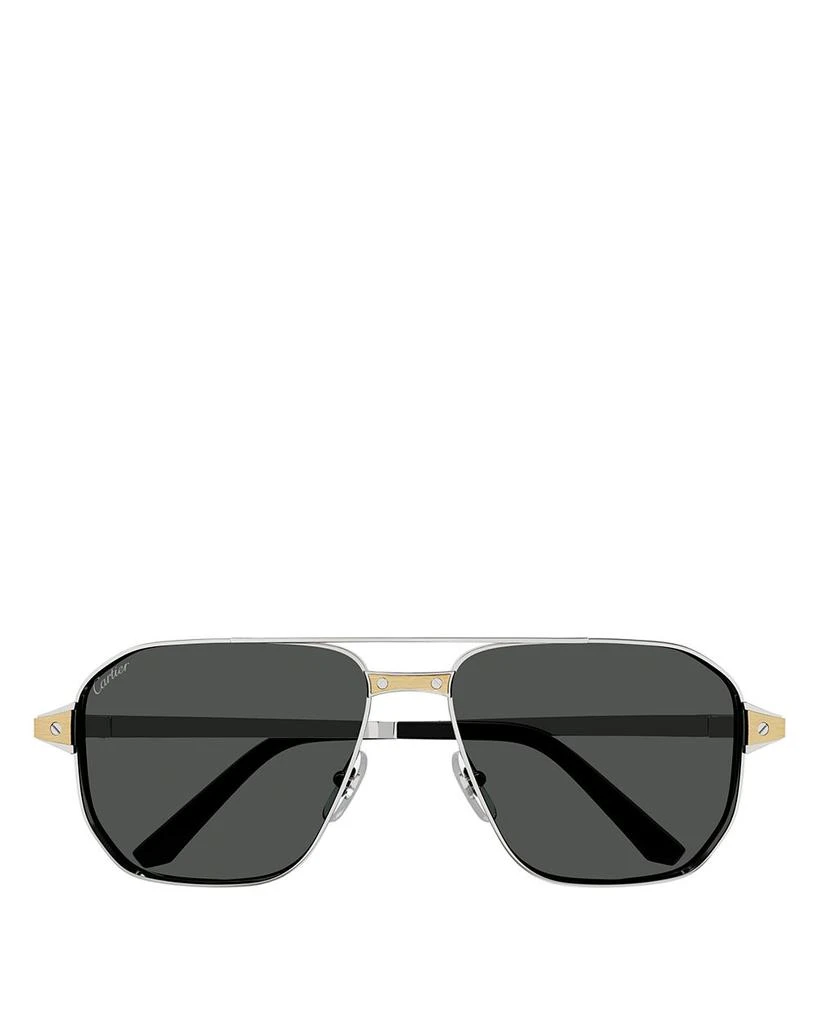 Santos Evolution Platinum & 24K Gold Plated Navigator Sunglasses, 59mm 商品