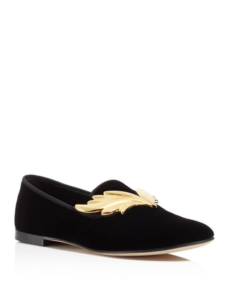 商品Giuseppe Zanotti|金翅膀绒面乐福鞋 Dalila Loafers,价格¥5946,第1张图片