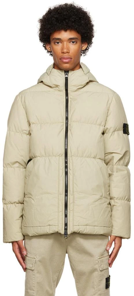 商品Stone Island|Beige Naslan Down Jacket,价格¥5104,第1张图片