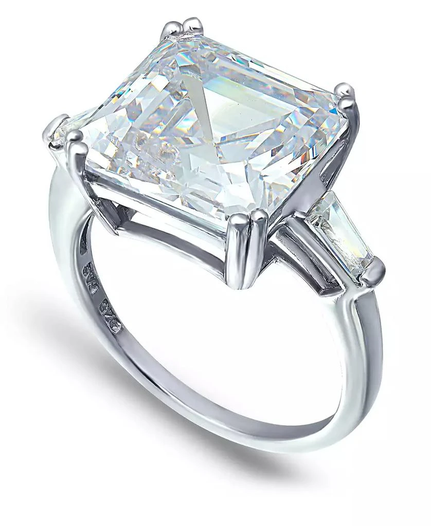 商品Macy's|Cubic Zirconia Asscher Cut Center Stone Ring in Silver Plate,价格¥228,第1张图片