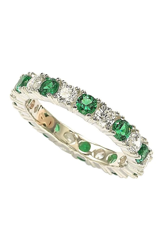 商品Suzy Levian|Sterling Silver Cubic Zirconia Eternity Band Ring,价格¥671,第2张图片详细描述