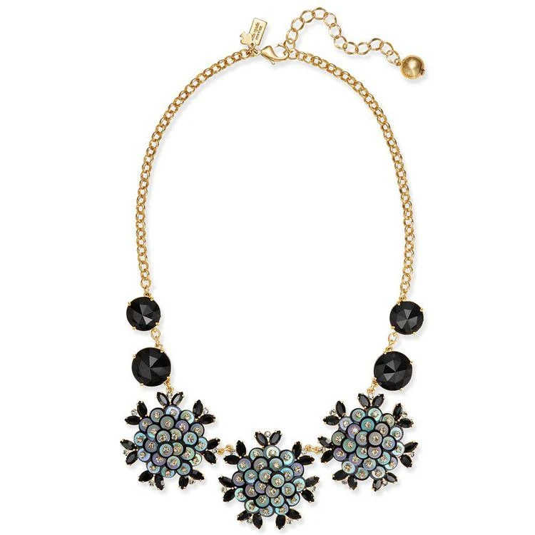 商品Kate Spade|Gold-Tone Pavé, Sequin & Jet Stone Statement Necklace,价格¥842,第1张图片
