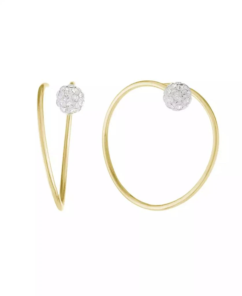 商品Giani Bernini|Crystal (0.46 ct.t.w) Pull Through Hoop Earrings,价格¥373,第1张图片