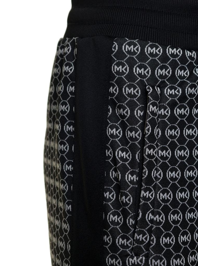 商品Michael Kors|Black Recycled Fabric Joggers with allover Logo Print,价格¥802,第5张图片详细描述