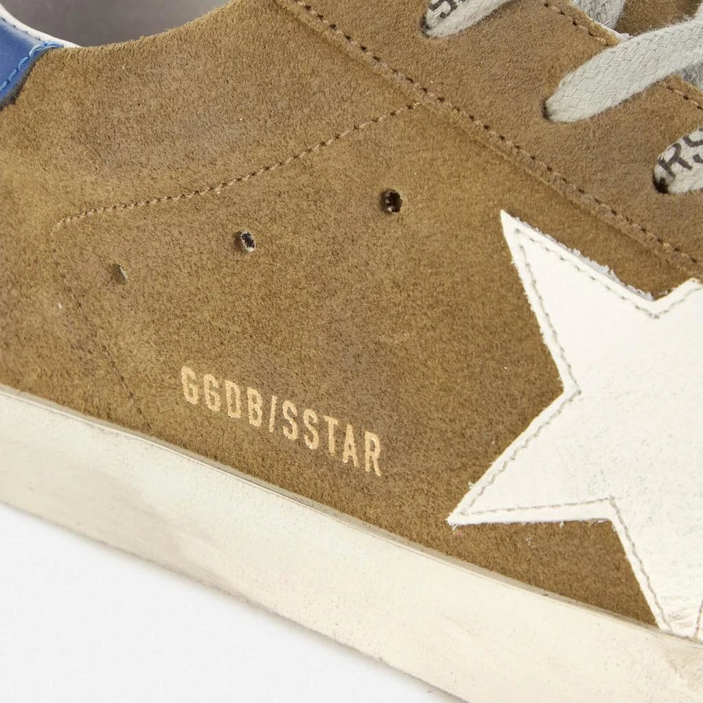 商品Golden Goose|Golden Goose Men's Superstar Suede Trainers - Wood Green/White/Blue,价格¥2192,第4张图片详细描述