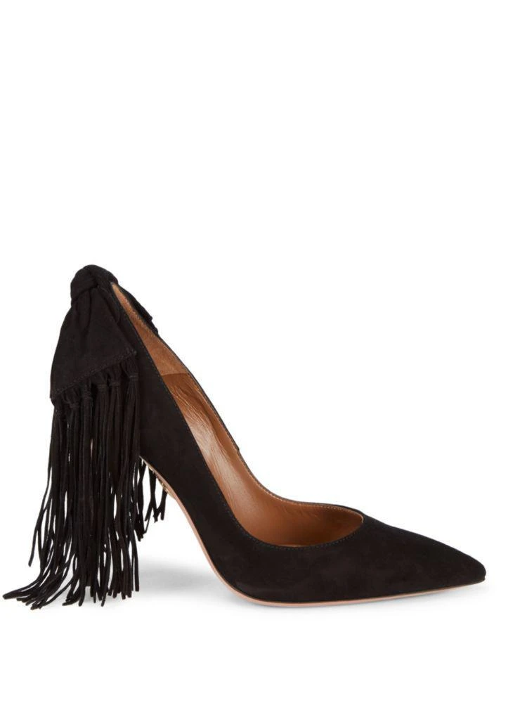 商品Aquazzura|Point Toe Suede Pumps,价格¥1577,第5张图片详细描述