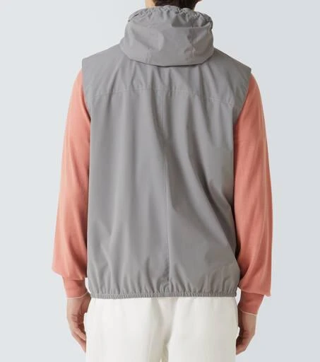 商品Brunello Cucinelli|Logo连帽拉链背心,价格¥21962,第4张图片详细描述