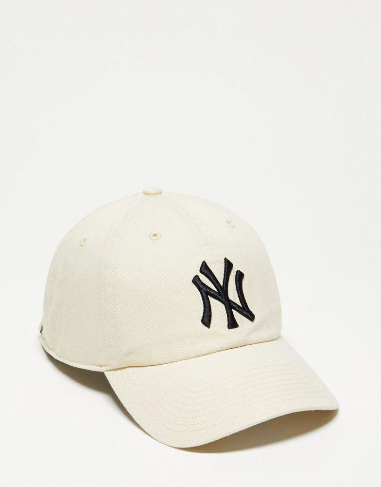 商品47 Brand|47 Clean Up MLB NY Yankees unisex baseball cap in off white,价格¥216,第1张图片