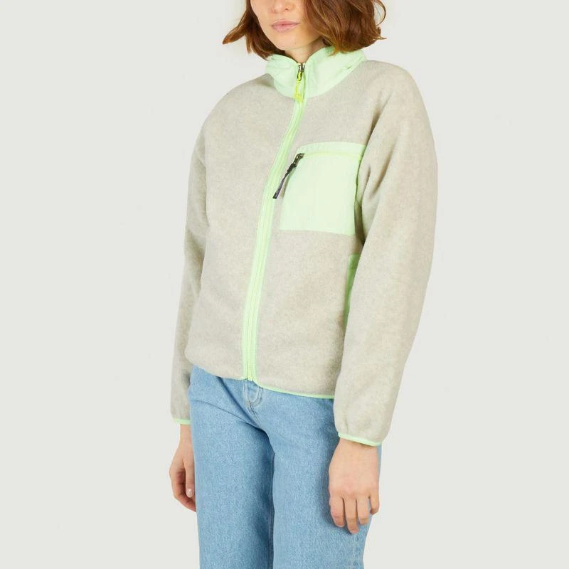 商品Patagonia|Zipped fleece with contrasting Synchilla details Oatmeal heather salamander Green PATAGONIA,价格¥966,第2张图片详细描述