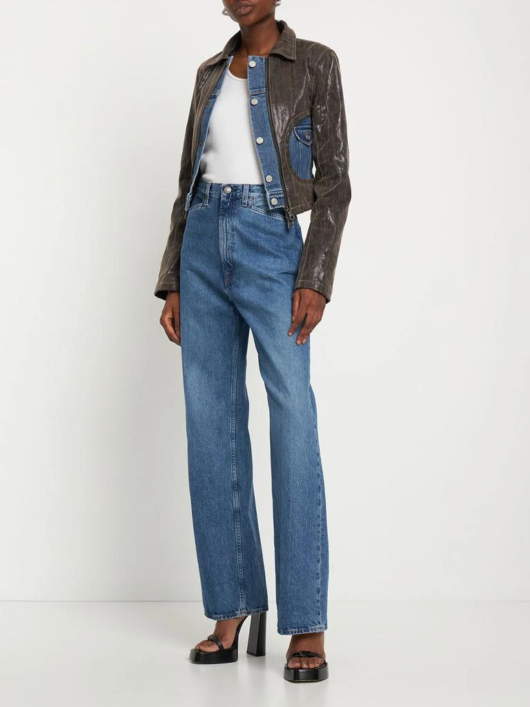 商品ANDERSSON BELL|Faux Leather Lance Denim Jacket,价格¥3374,第1张图片详细描述
