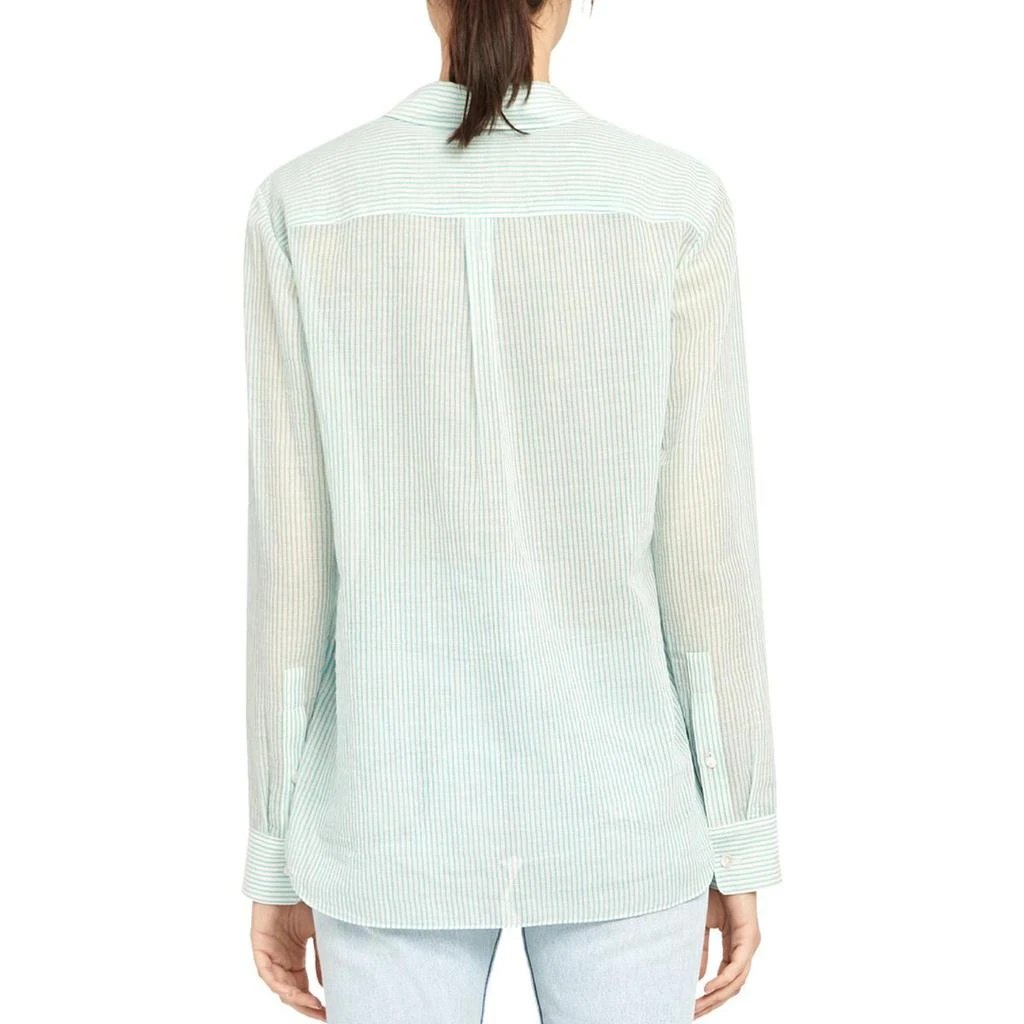 商品Theory|Theory Womens Striped Organic Cotton Button-Down Top,价格¥238,第2张图片详细描述