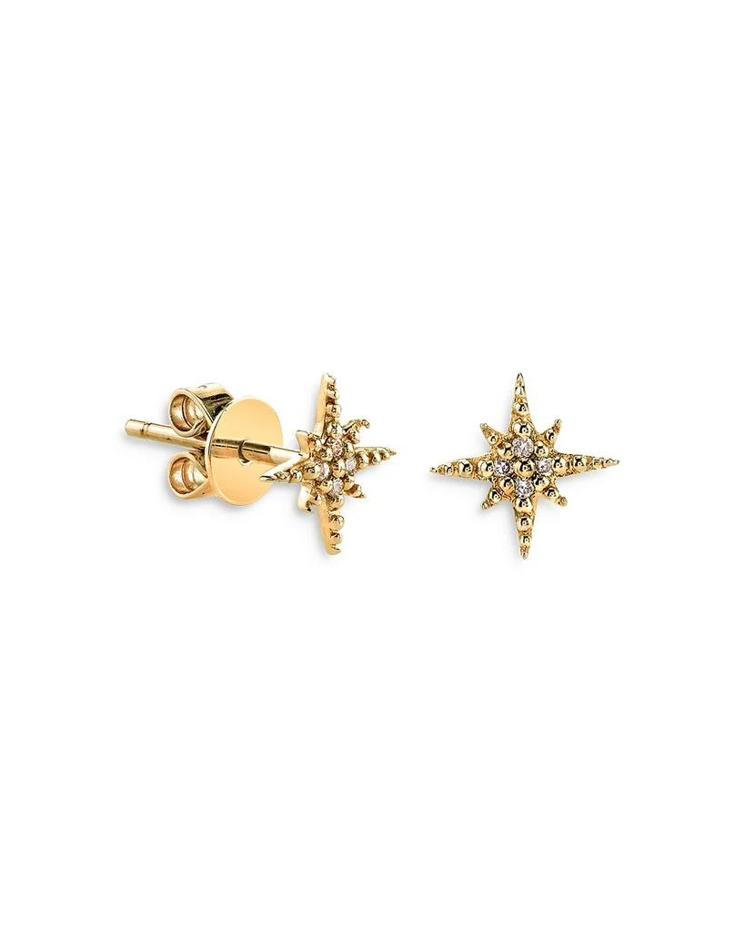 商品Sydney Evan|14k Yellow Gold Diamond Starburst Mini Stud Earrings,价格¥4009,第1张图片