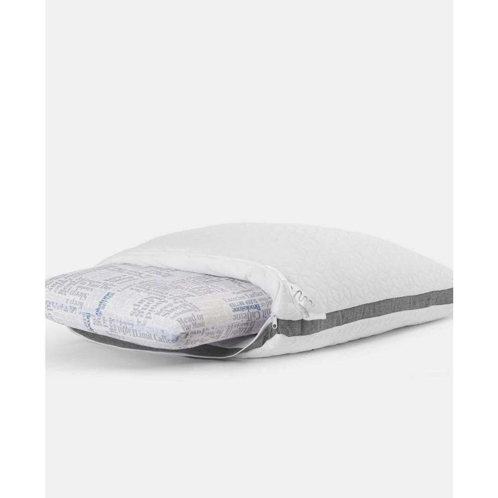 商品Brookstone|Perfect 2-in-1 Memory Foam and Better Than Down Fill Comfort Pillow, 20 x 26,价格¥1288,第4张图片详细描述