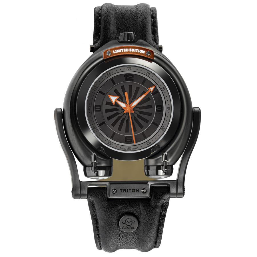 GV2 by Gevril Triton Automatic Black Dial Mens Watch 3405商品第1张图片规格展示