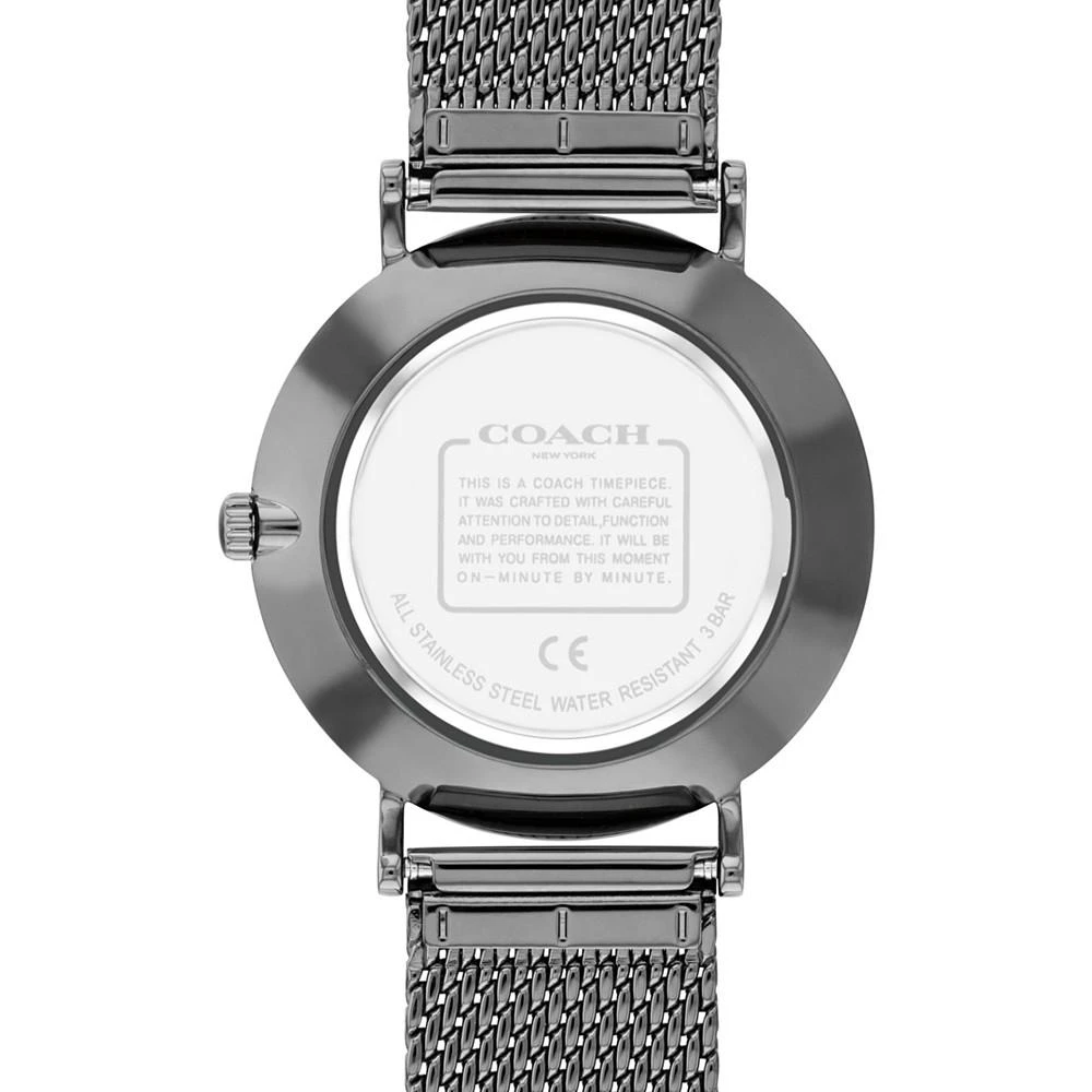 商品Coach|Women's Perry Gray Stainless Steel Mesh Bracelet Watch,价格¥986,第3张图片详细描述